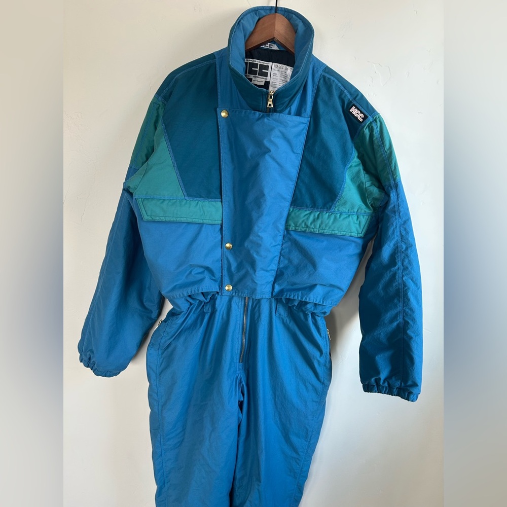 RARE Vtg 90s HCC Henri Charles Colsenet Coast Guard Full Ski snow Suit 48 Swiss - Picture 14 of 14